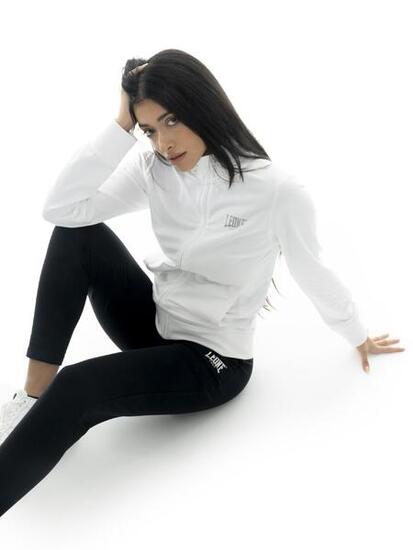 Survêtement femme en coton non polaire avec col et zip Leone Summer Bright