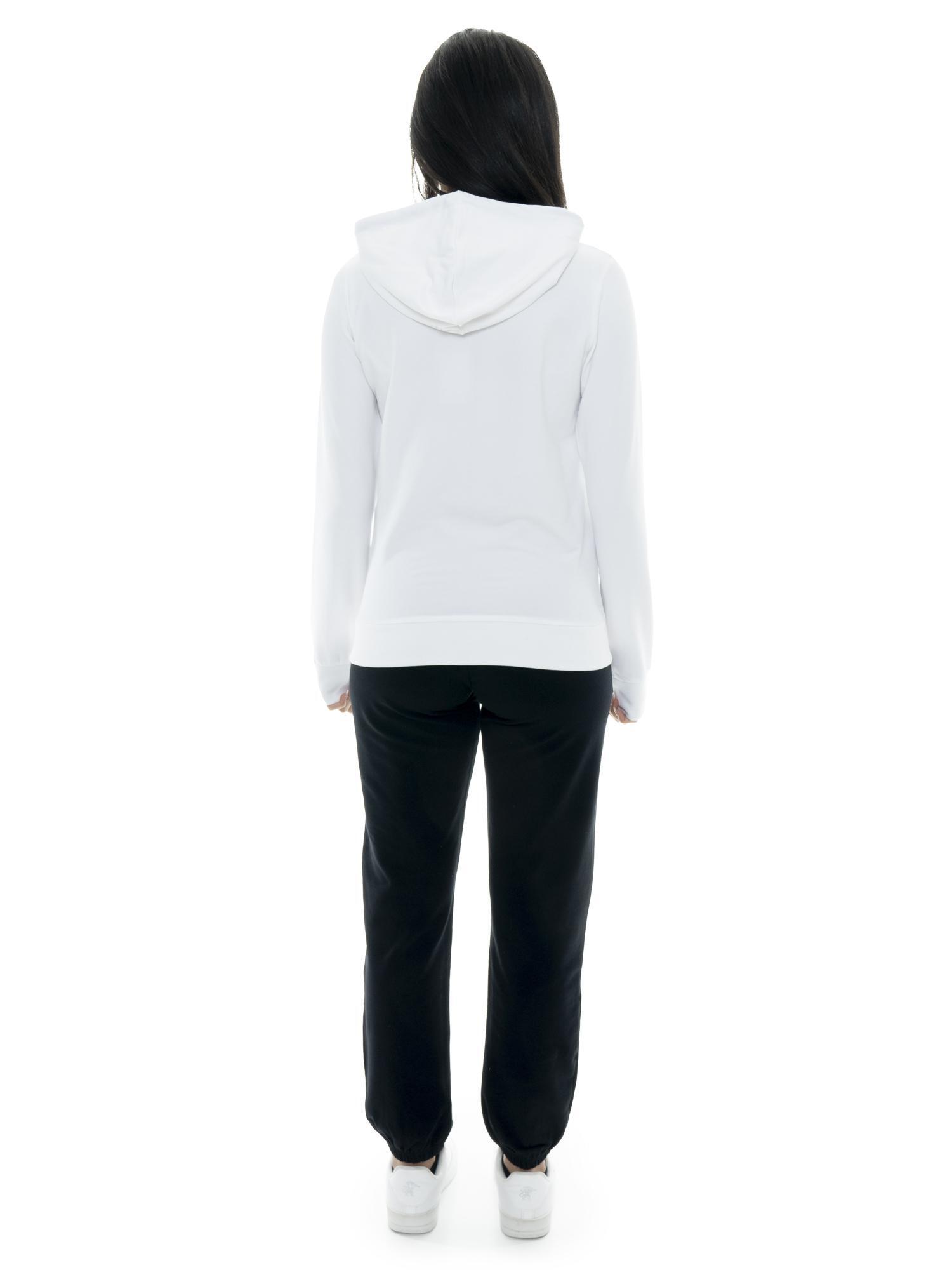 Chándal básico de algodón con cremallera y capucha para mujer de Leone Basic. 5/7