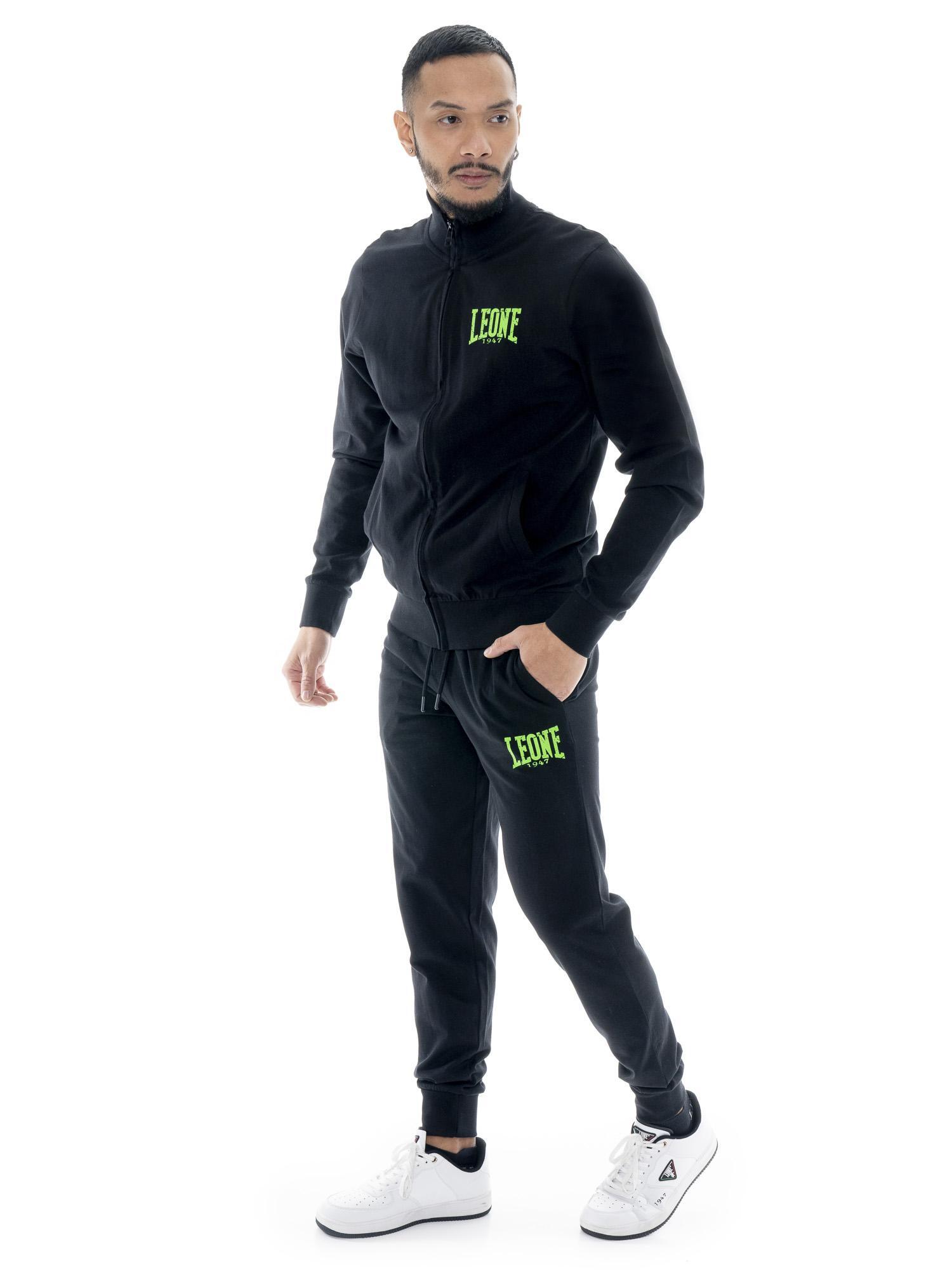 Fato de treino masculino Leone 1947 Apparel, algodão não escovado, fecho 2/5