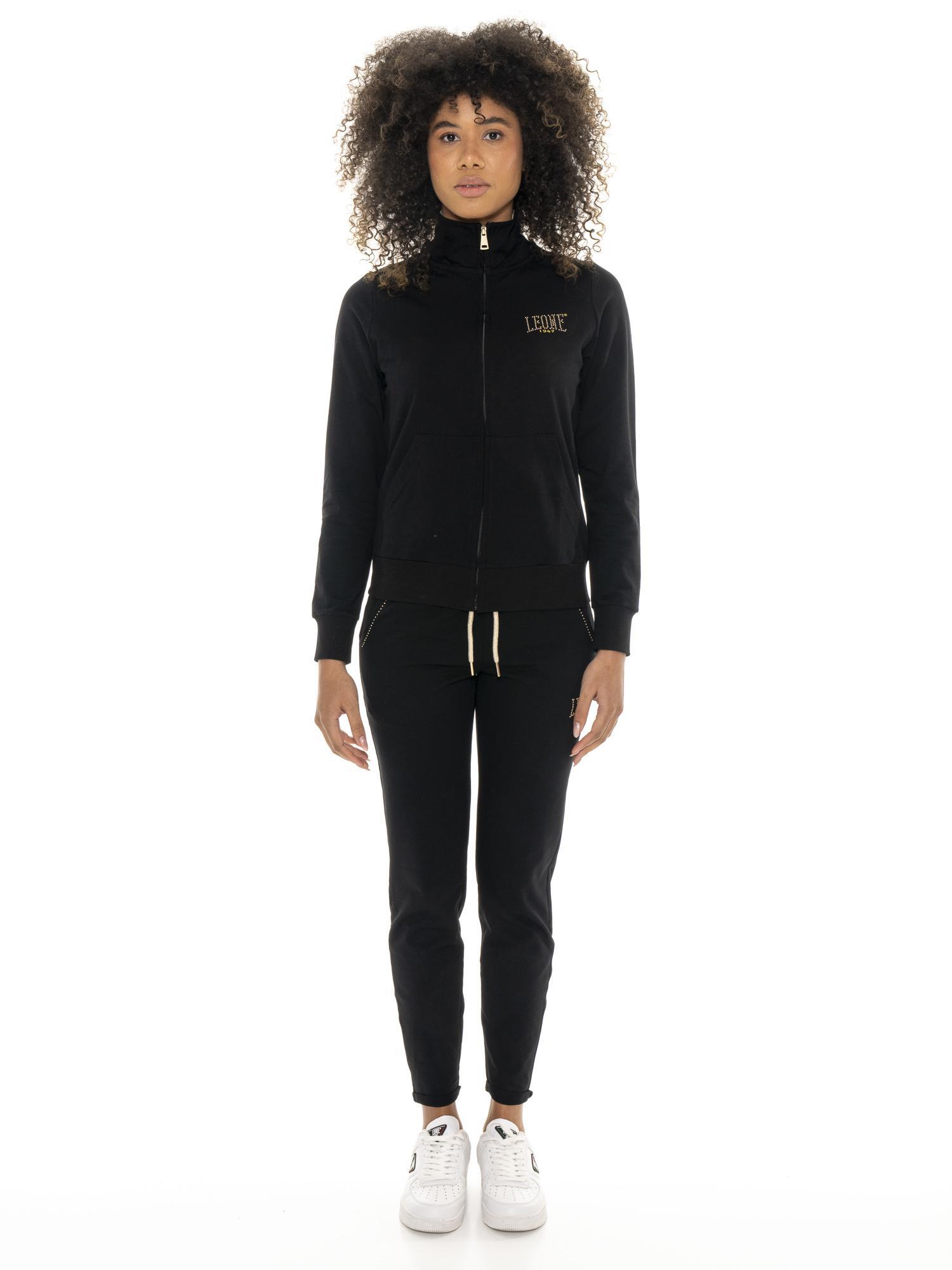 Chándal mujer Leone 1947 Apparel Chic Gold cremallera algodón ligero 6/7