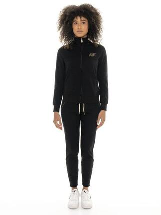 Survêtement femme en coton non brossé avec col et zip Leone Chic Gold