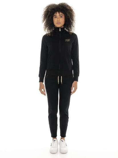 Survêtement femme en coton non brossé avec col et zip Leone Chic Gold