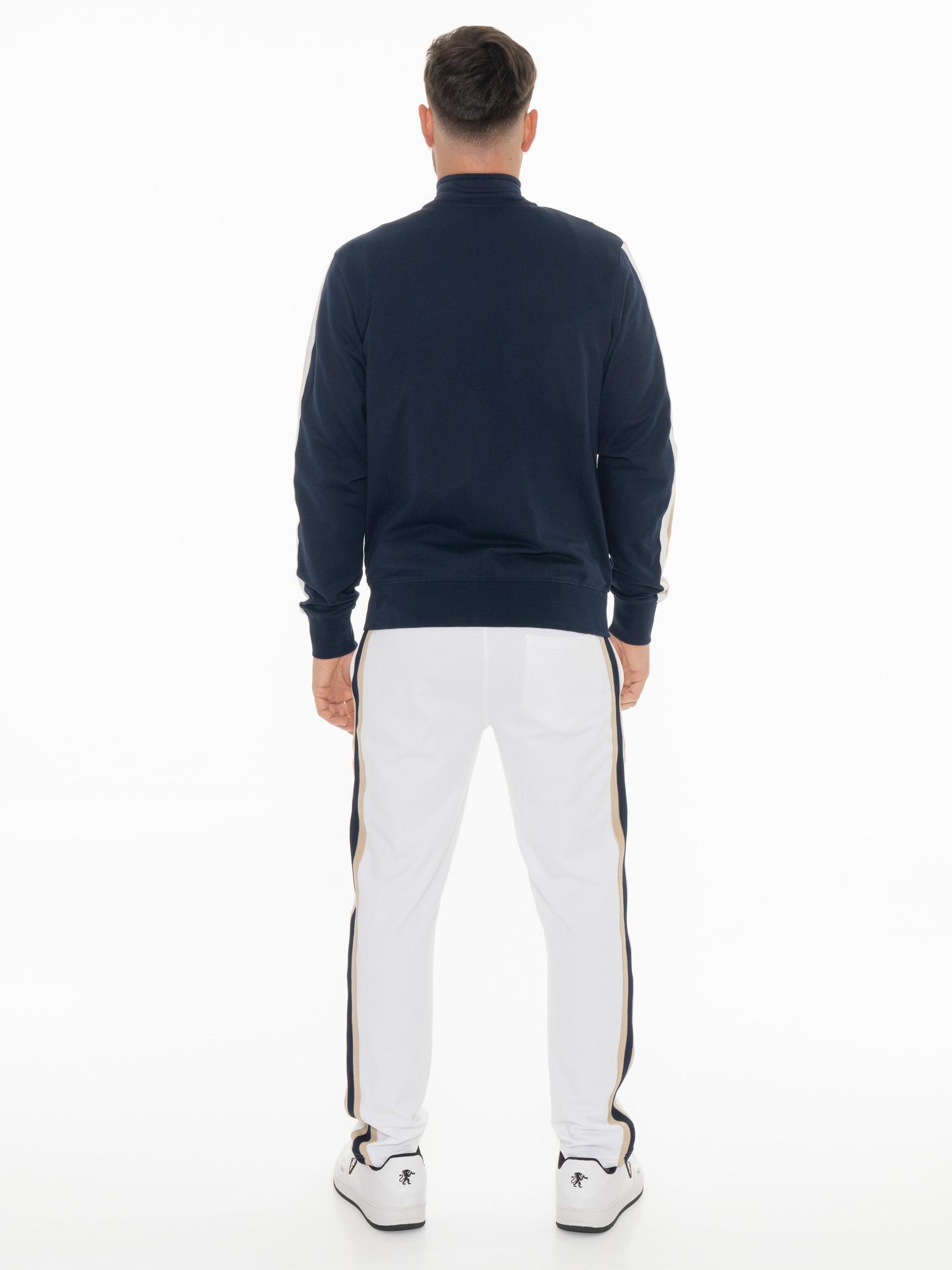 Trainingspak heren Leone 1947 Apparel Easy rits ongeborsteld katoen 4/5