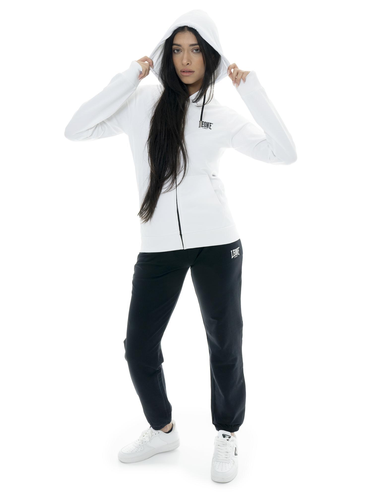 Chándal básico de algodón con cremallera y capucha para mujer de Leone Basic. 6/7