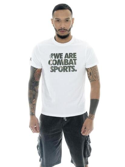 T-shirt da uomo in cotone con stampa camouflage Leone Military 1947