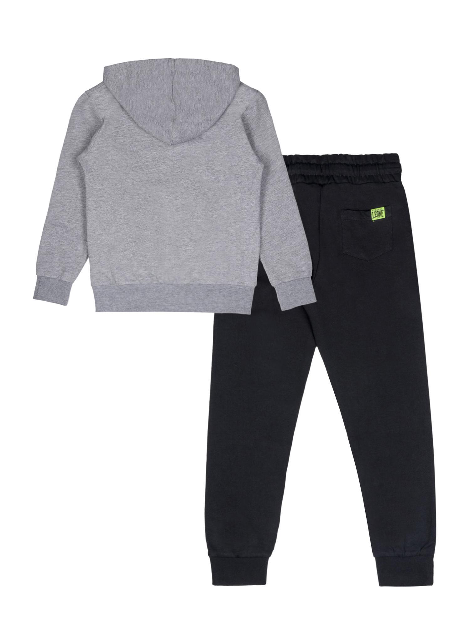 Tuta da bambino in cotone non garzato con cappuccio e zip Leone Boxing 2/2
