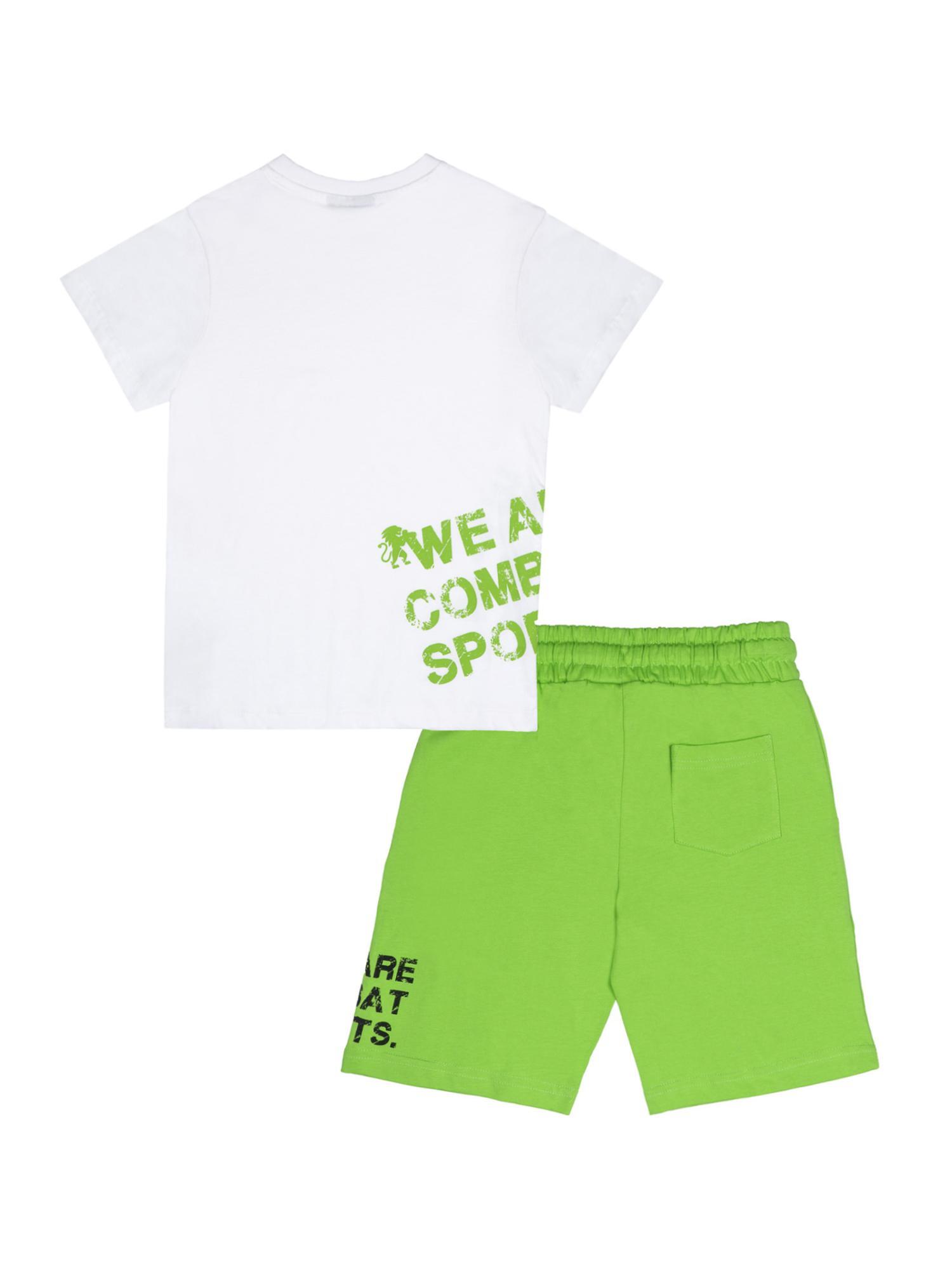 Conjunto infantil con camiseta de algodón Leone Boxing y pantalón corto 2/6