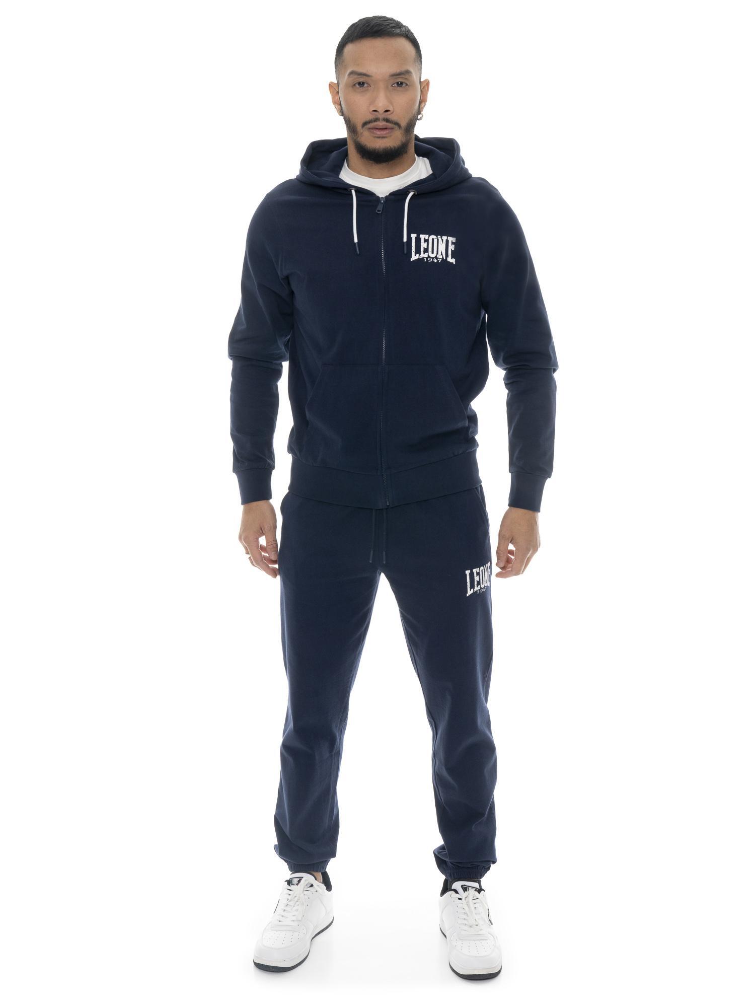 LEONE 1947 APPAREL Tuta da uomo in cotone non garzato con cappuccio Leone Boxing legend