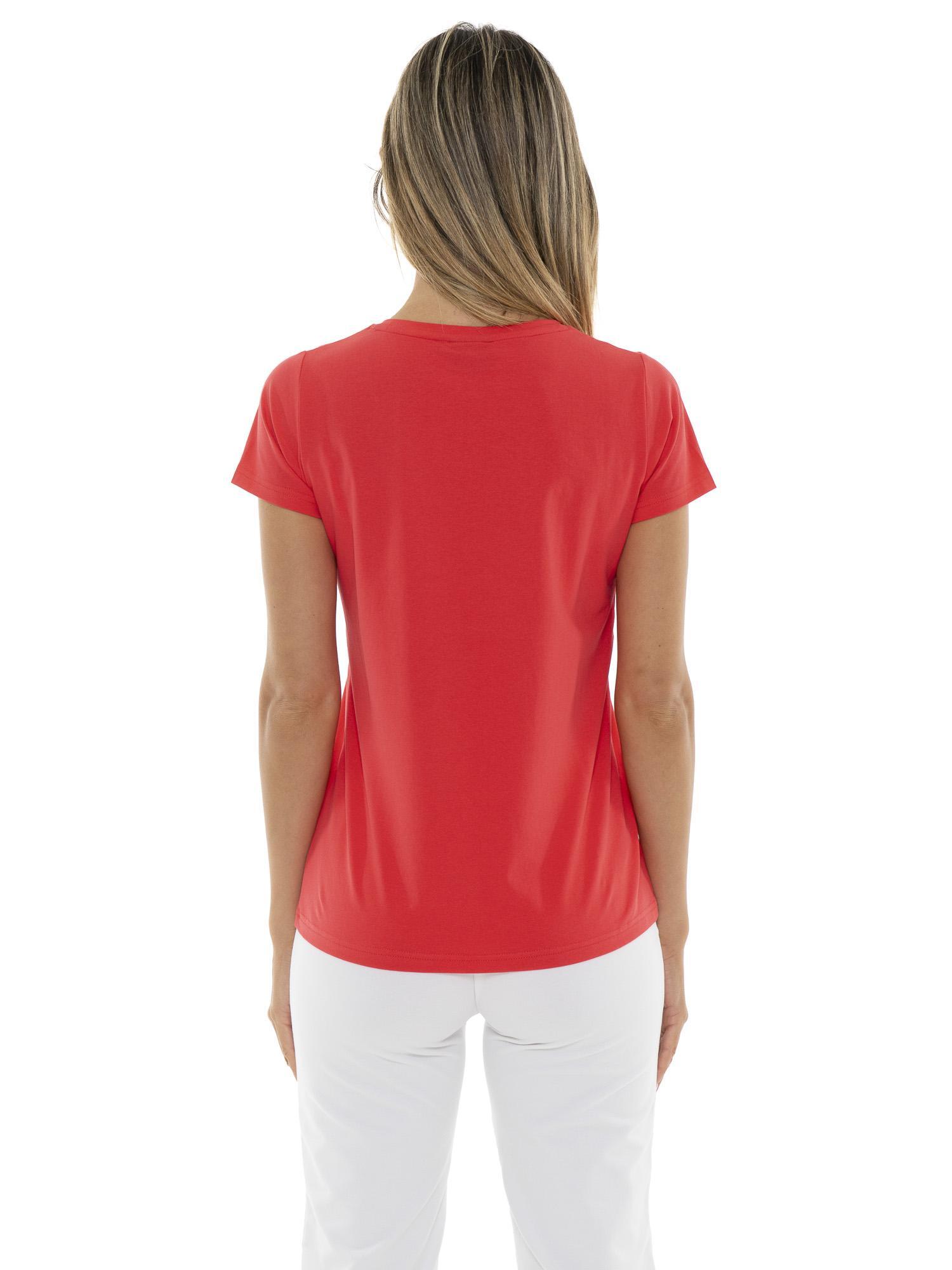 T-shirt da donna con logo lato cuore Leone Basic 4/7