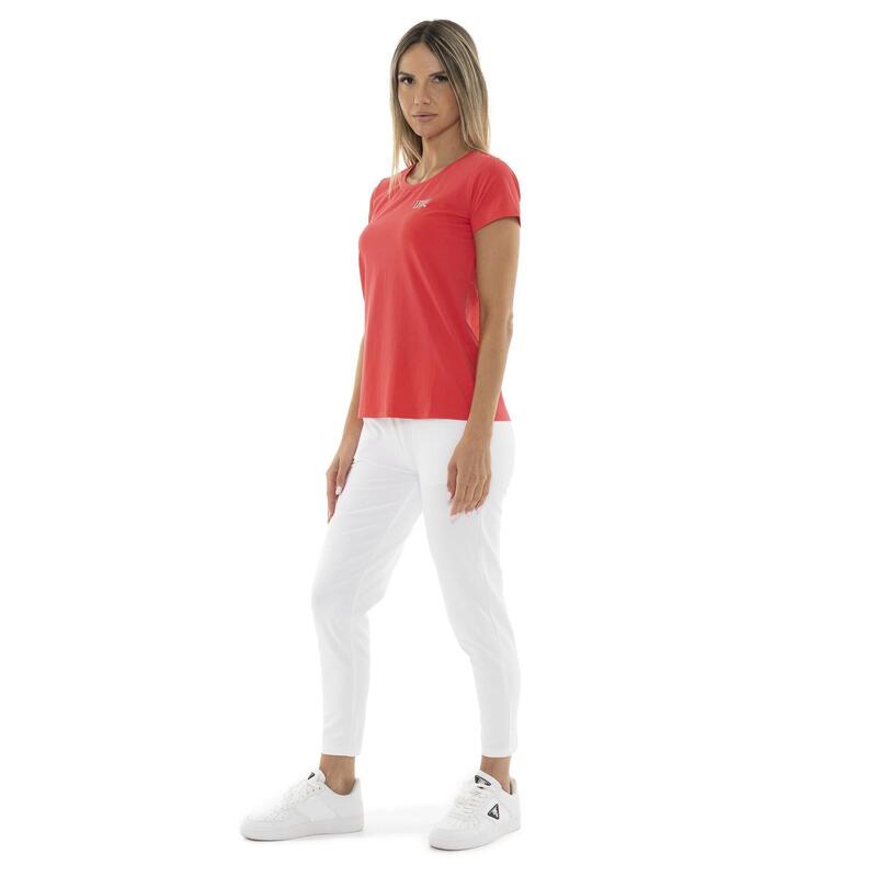 Tricou de damă cu logo Leone Basic în formă de inimă