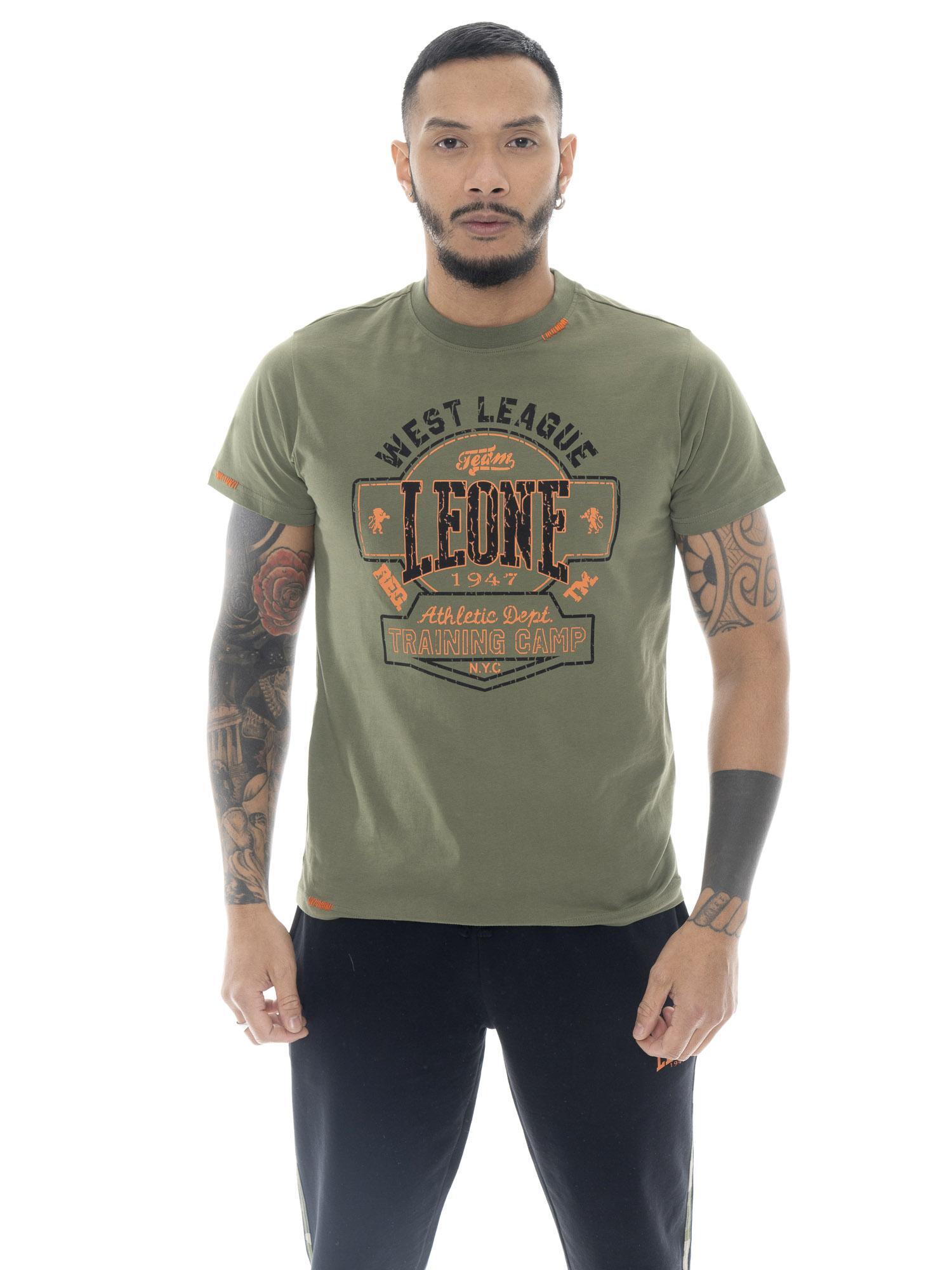 T-shirt homme manches courtes en coton Leone Military 1947 1/5
