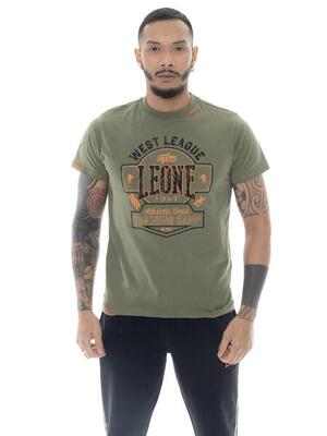 T-shirt da uomo a manica corta in cotone Leone Military 1947