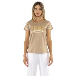 T-shirt lurex femme Leone Chic Gold