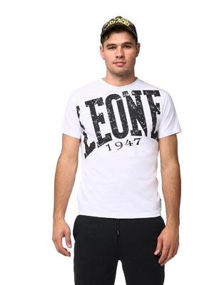 Leone 1947 apparel heren t-shirt met maxi vintage logo. stoere stijl.