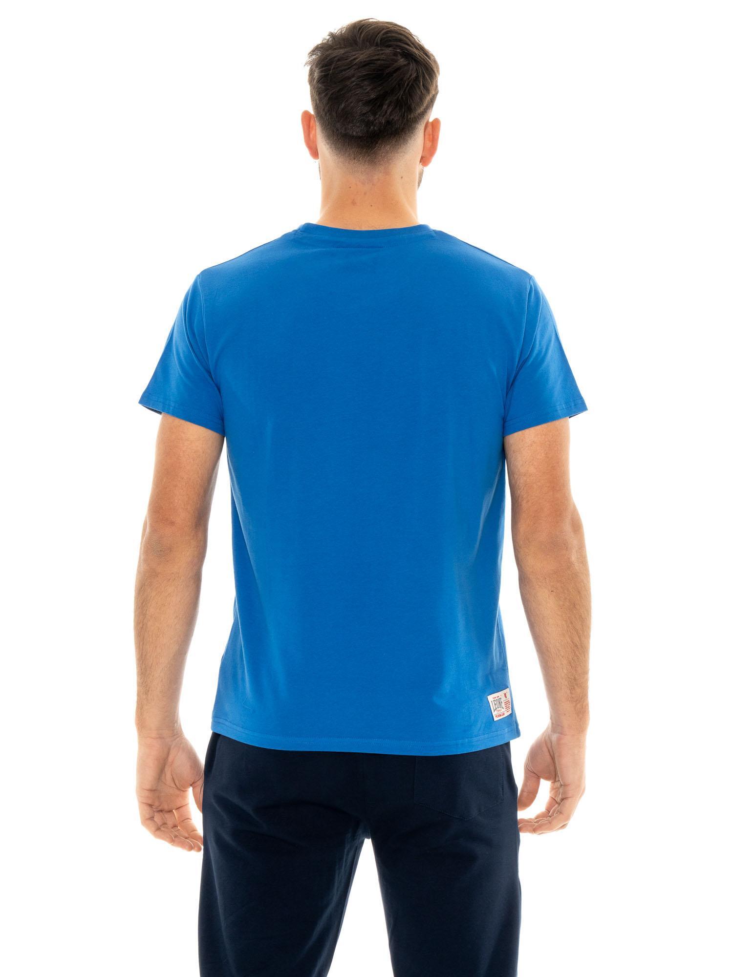T-shirt à manches courtes en coton stretch avec grand logo Leone Basic 4/5