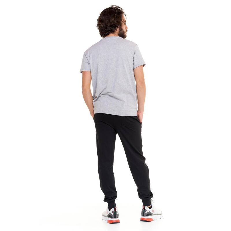 Tricou cu mânecă scurtă din bumbac elastic, cu logo Leone Basic mare