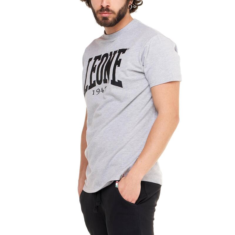 Tricou cu mânecă scurtă din bumbac elastic, cu logo Leone Basic mare