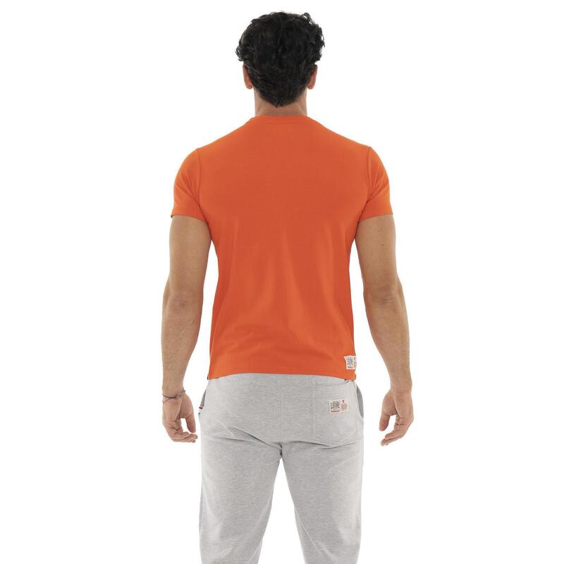 Tricou cu mânecă scurtă din bumbac elastic, cu logo Leone Basic mare