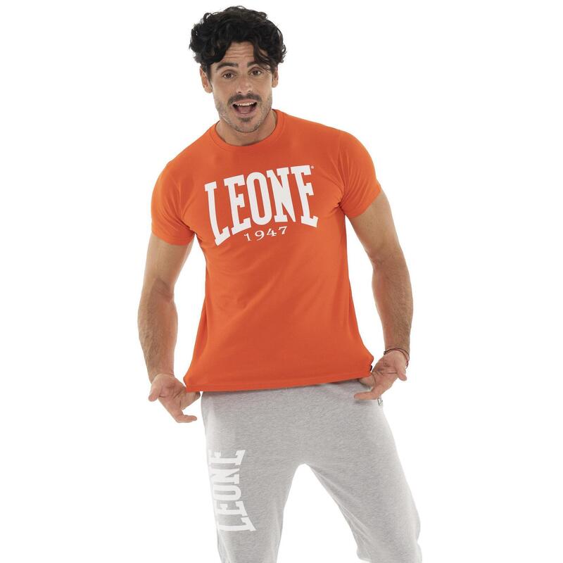Tricou cu mânecă scurtă din bumbac elastic, cu logo Leone Basic mare