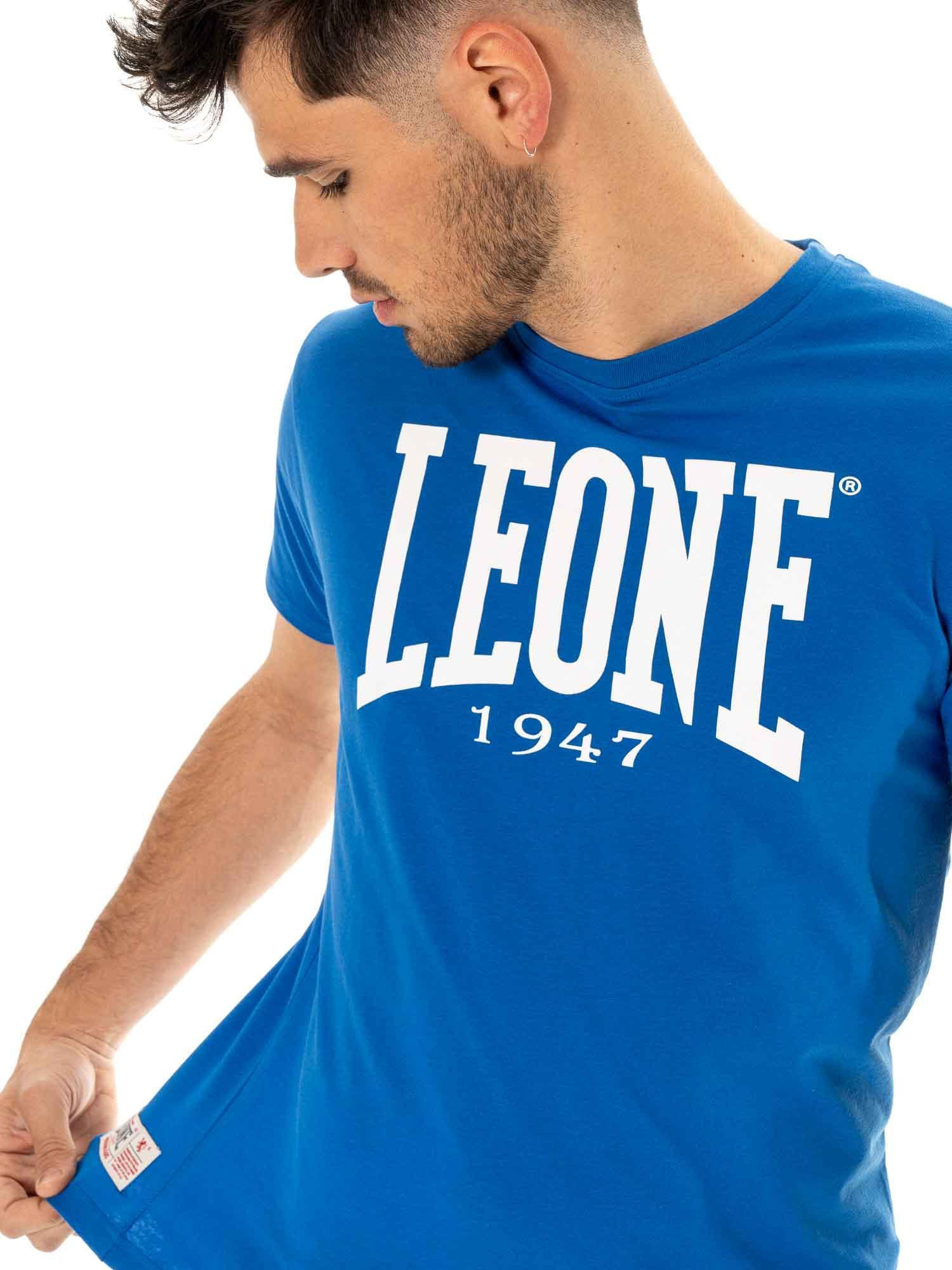 T-shirt à manches courtes en coton stretch avec grand logo Leone Basic 3/5