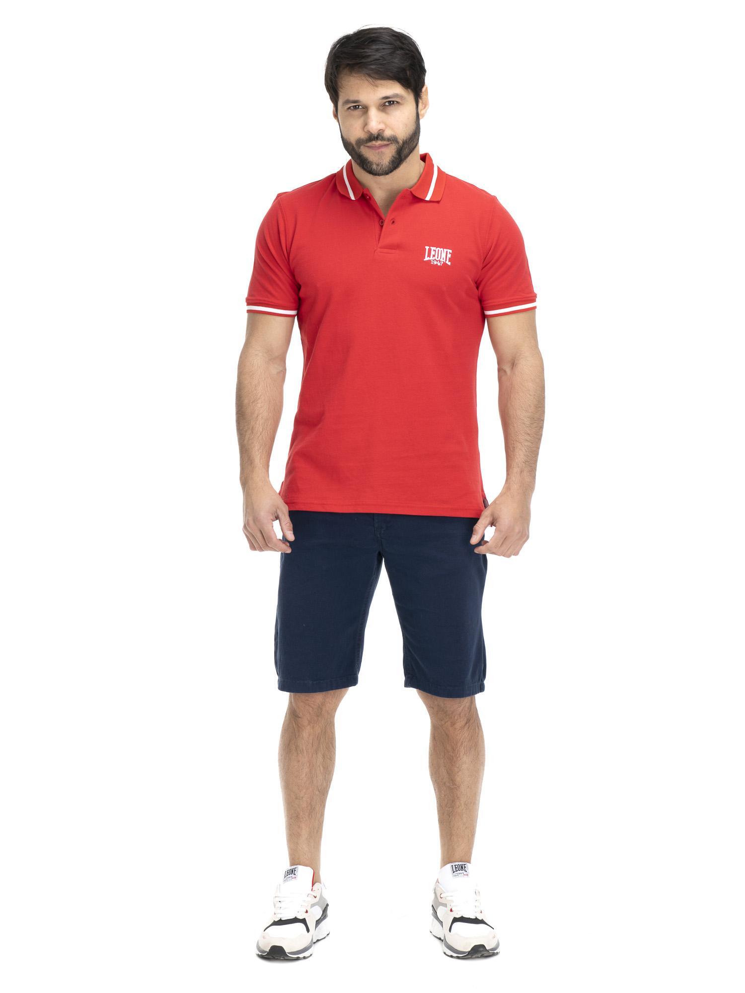 Leone Basic męska koszulka polo z kołnierzykiem