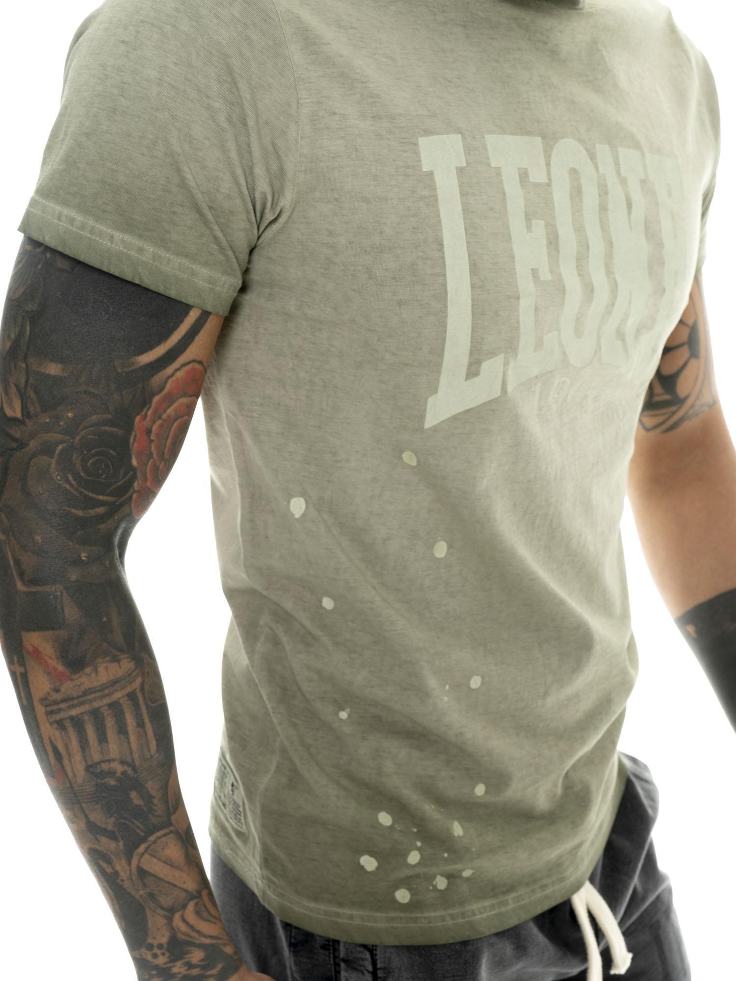 Leone Old Wash heren t-shirt van gewassen katoen 3/5