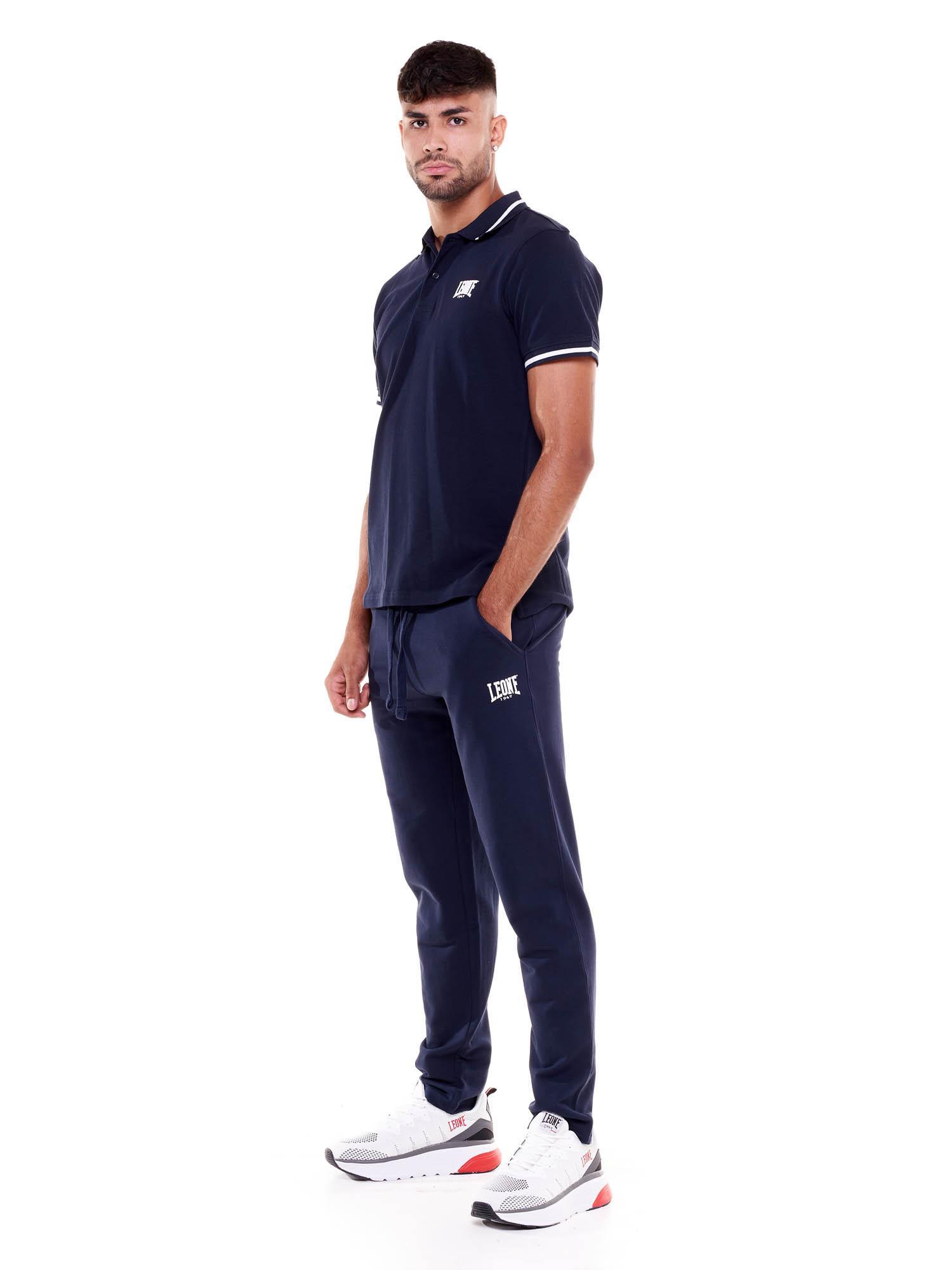 Polo da uomo con colletto Leone Basic 3/8