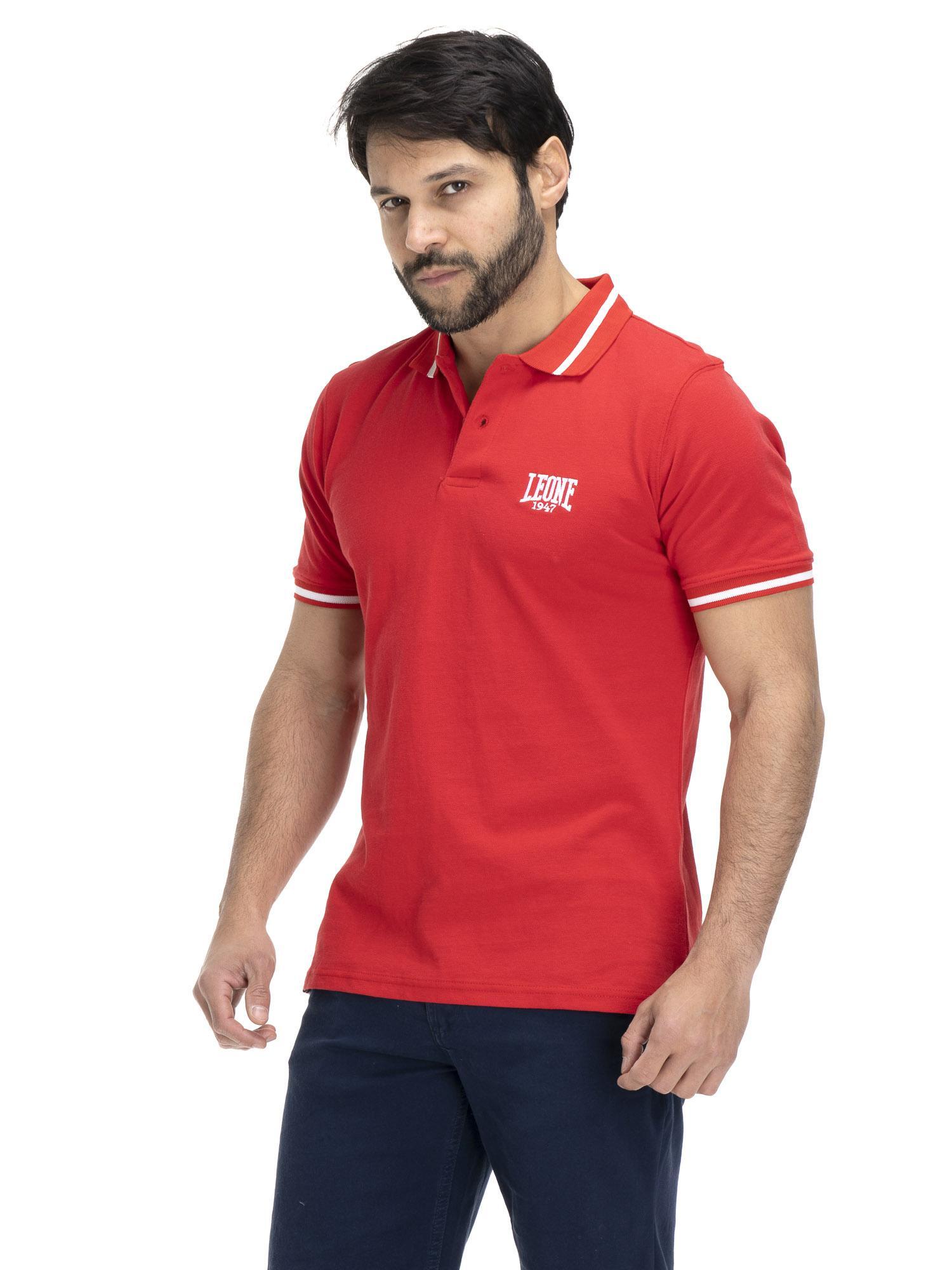 Polo básico para hombre Leone con cuello 3/8