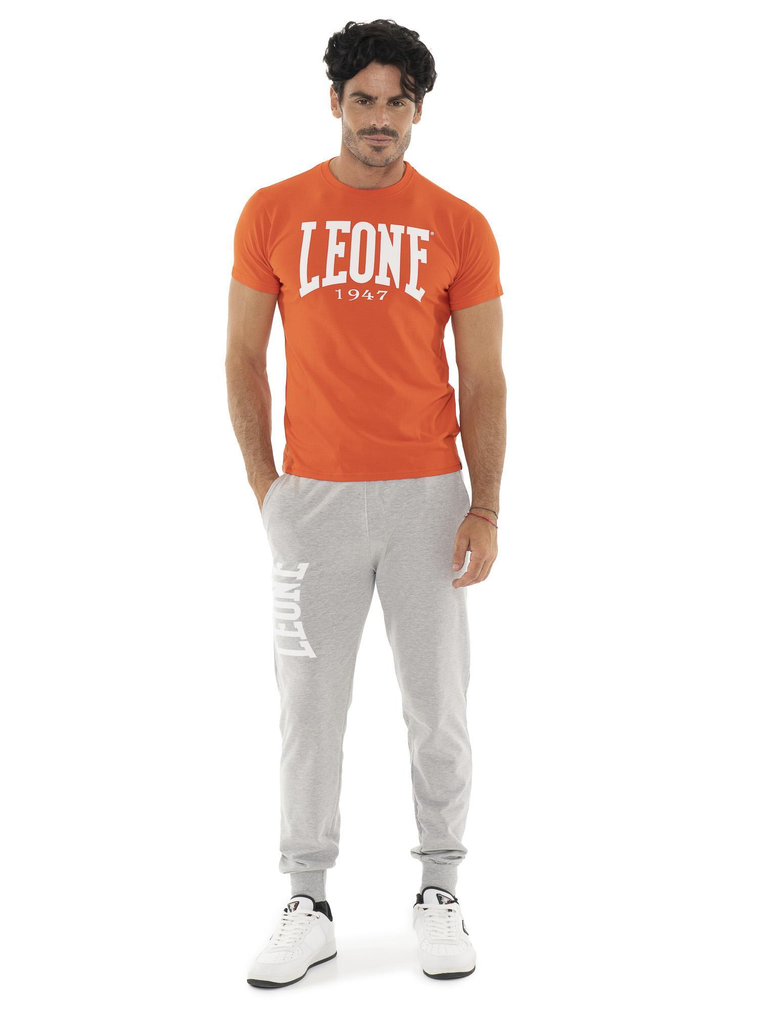 Camiseta de manga corta de algodón elástico con gran logo Leone Basic 2/5