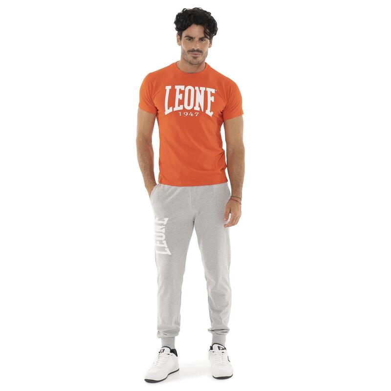 Tricou cu mânecă scurtă din bumbac elastic, cu logo Leone Basic mare