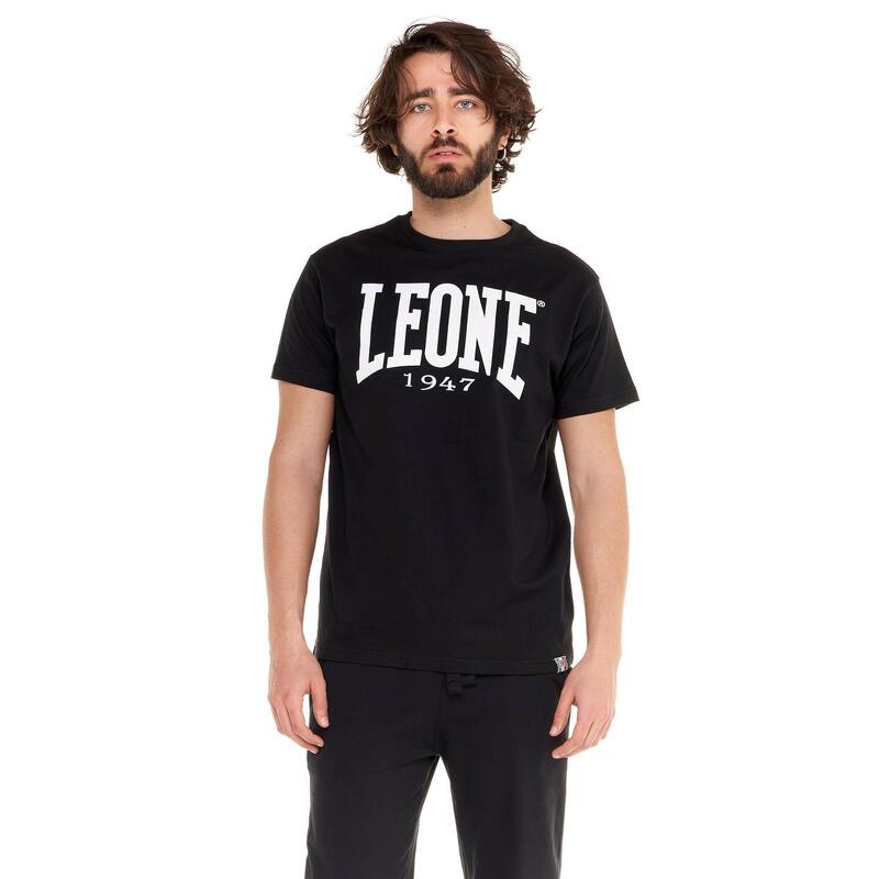 Tricou cu mânecă scurtă din bumbac elastic, cu logo Leone Basic mare