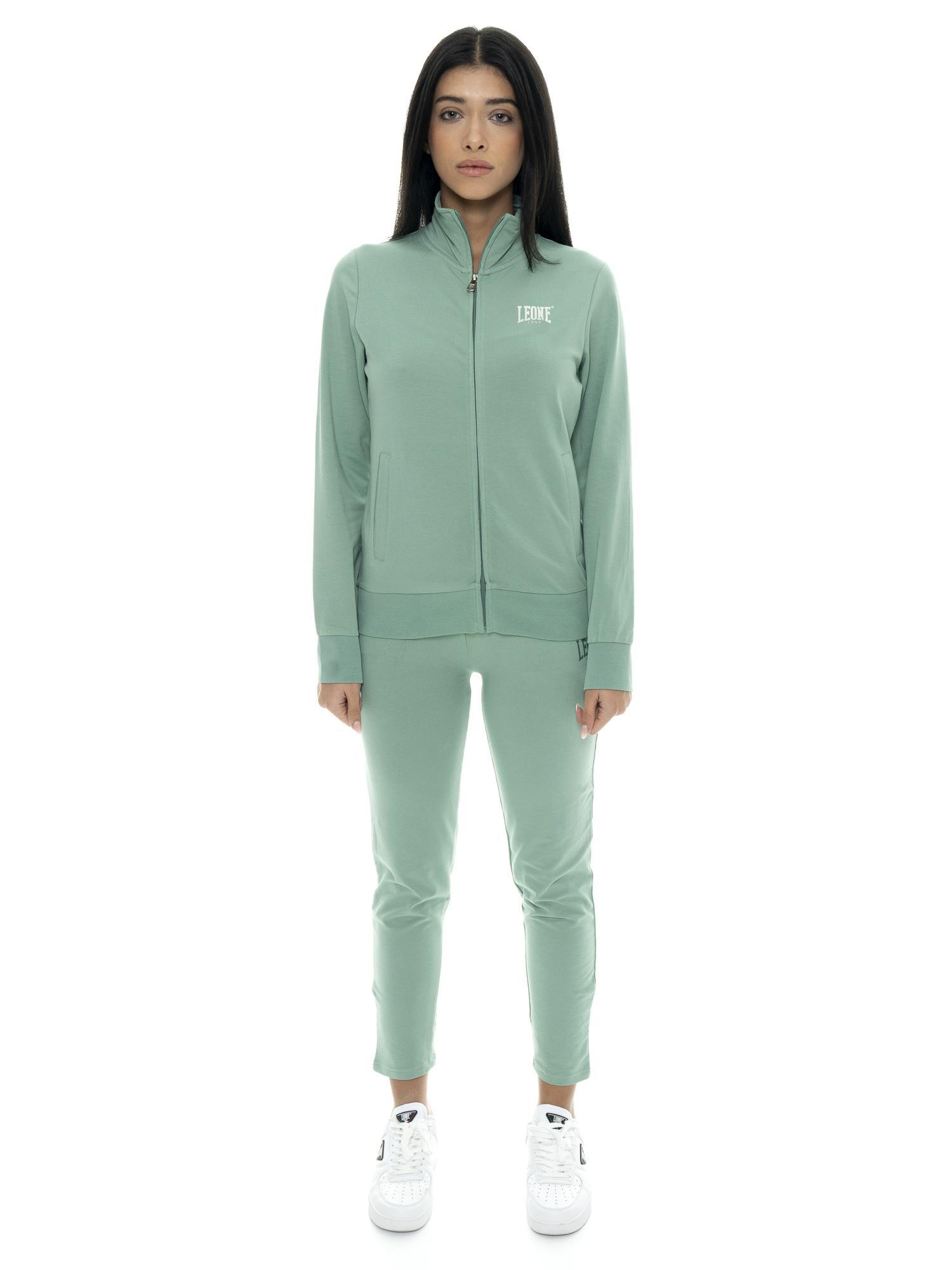 Trening Leone Summer Bright din bumbac cu guler și fermoar pentru femei