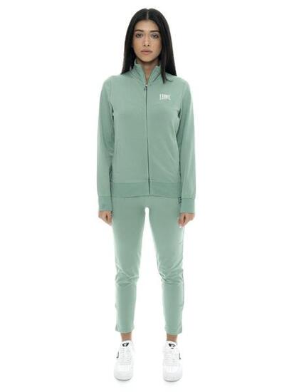 Survêtement femme en coton non polaire avec col et zip Leone Summer Bright