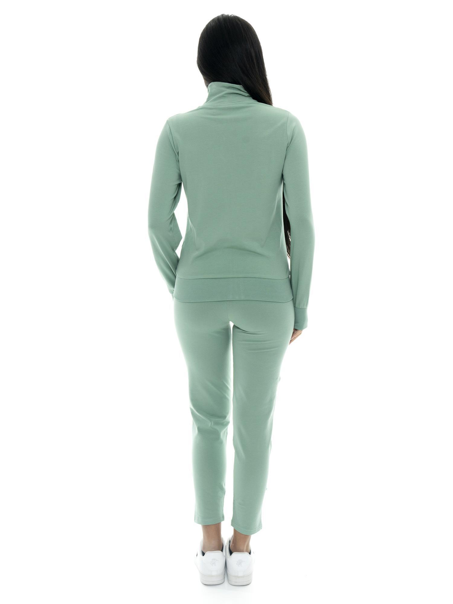 Ensemble de survêtement en coton à col zippé Leone Summer Bright pour femme 4/7