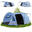 Tente Tunnel Kambo 4 - Tente camping 4 personnes -  1x cabine de couchage sombre