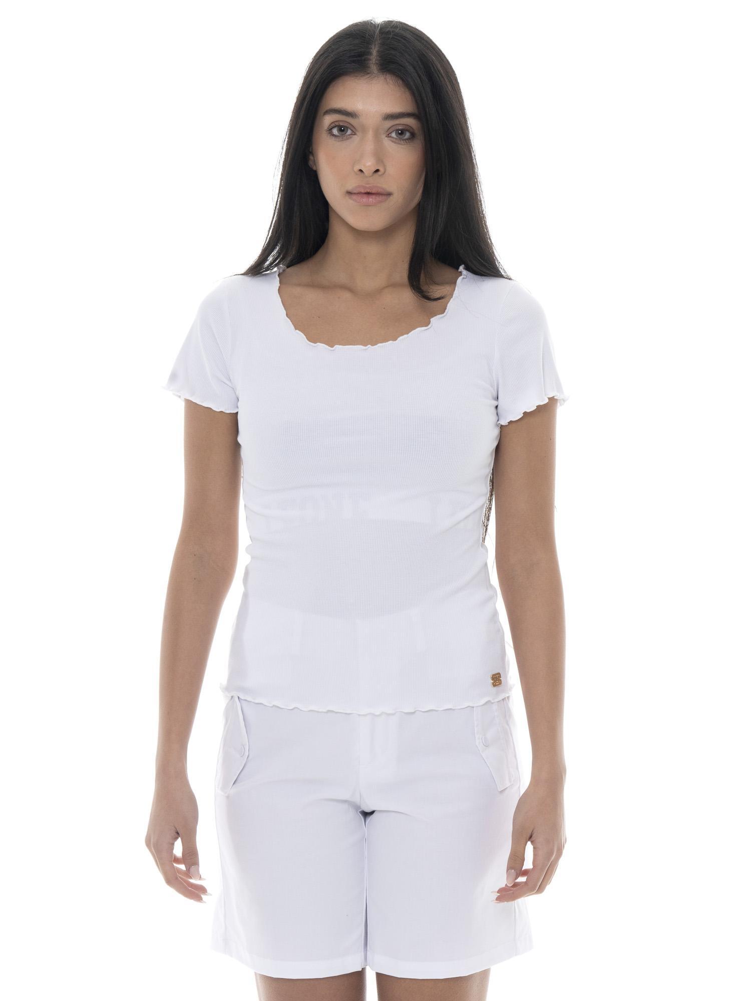 T-shirt femme côtes stretch Leone Chic Gold 2/7