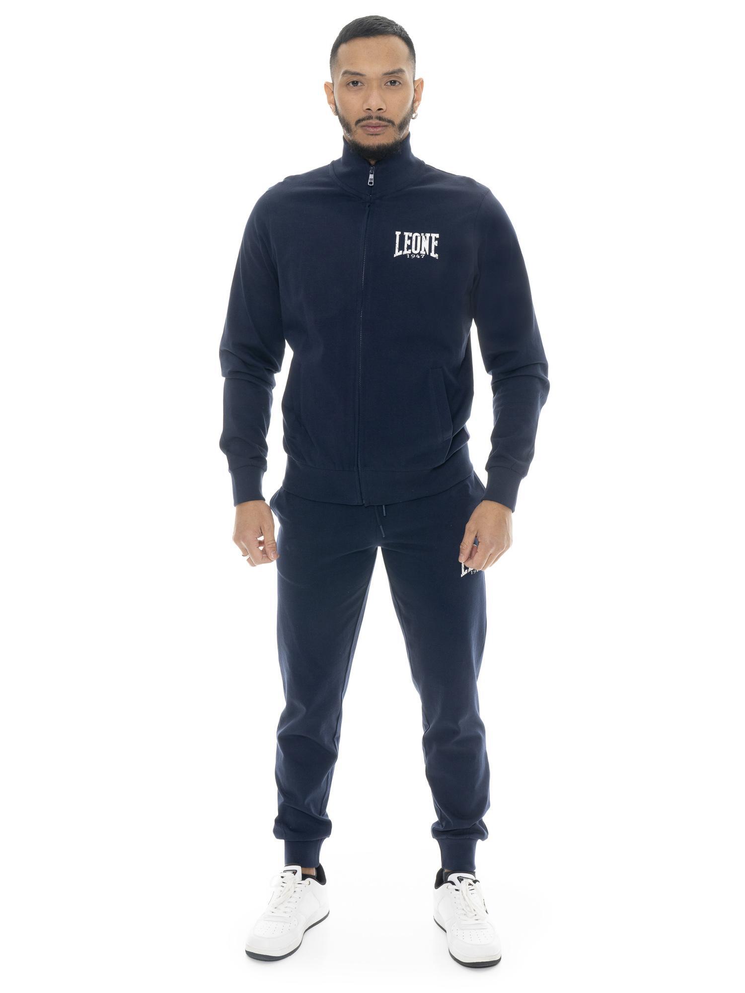 LEONE 1947 APPAREL Tuta da uomo in cotone non garzato con colletto e zip Leone HJ