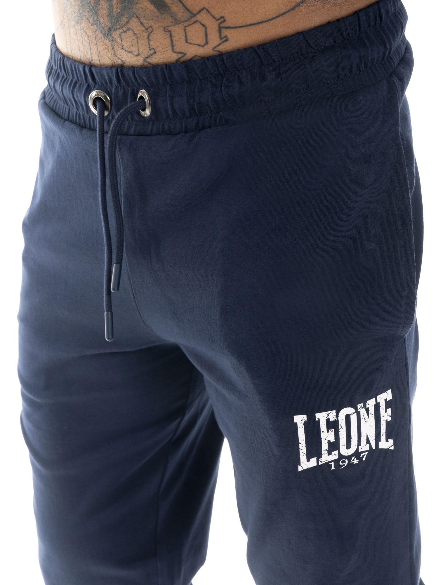 Tuta da uomo in cotone non garzato con colletto e zip Leone HJ 3/5