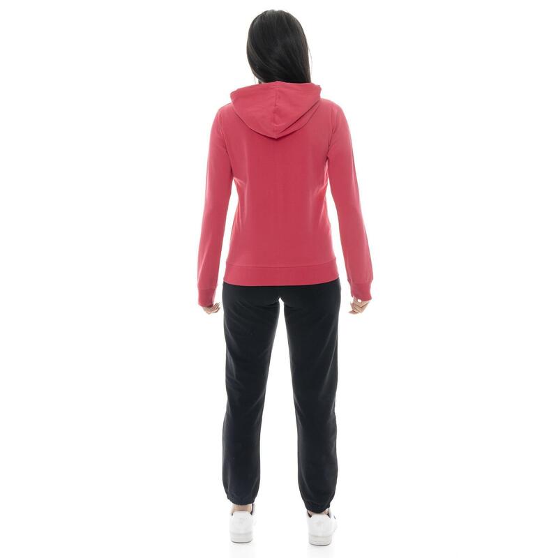 Trening Leone Basic pentru femei, din bumbac, fără fleece, cu fermoar și glugă