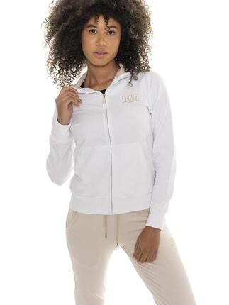 Survêtement femme en coton non brossé avec col et zip Leone Chic Gold