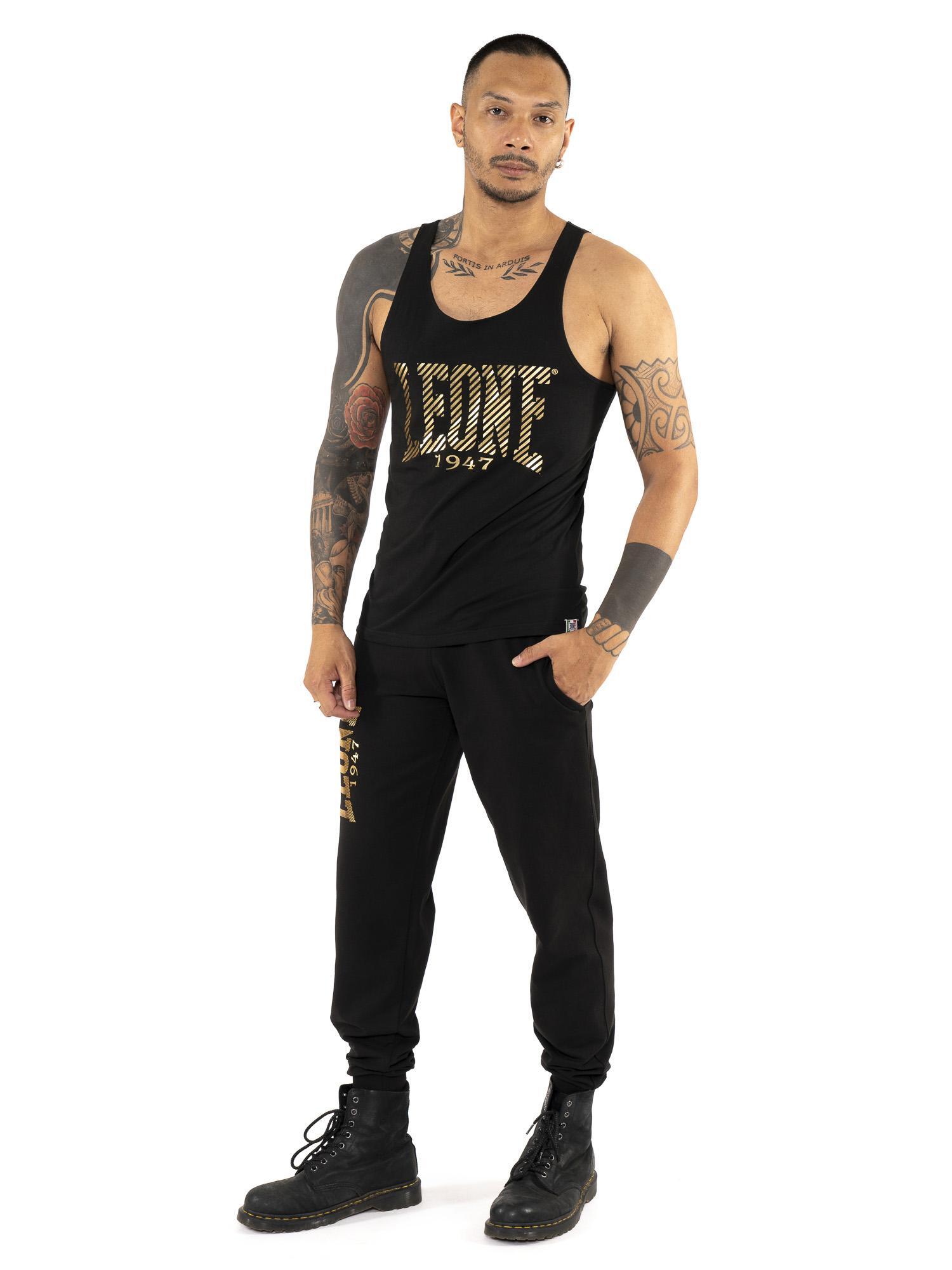 Camiseta de tirantes de hombre Leone Stripe Gold de algodón elástico 2/5
