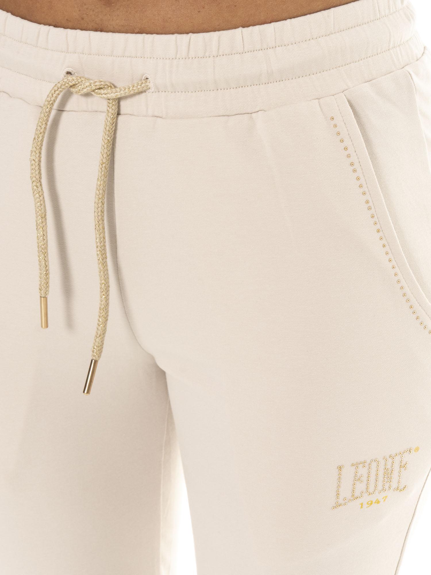 Chándal mujer Leone 1947 Apparel Chic Gold cremallera algodón ligero 4/7