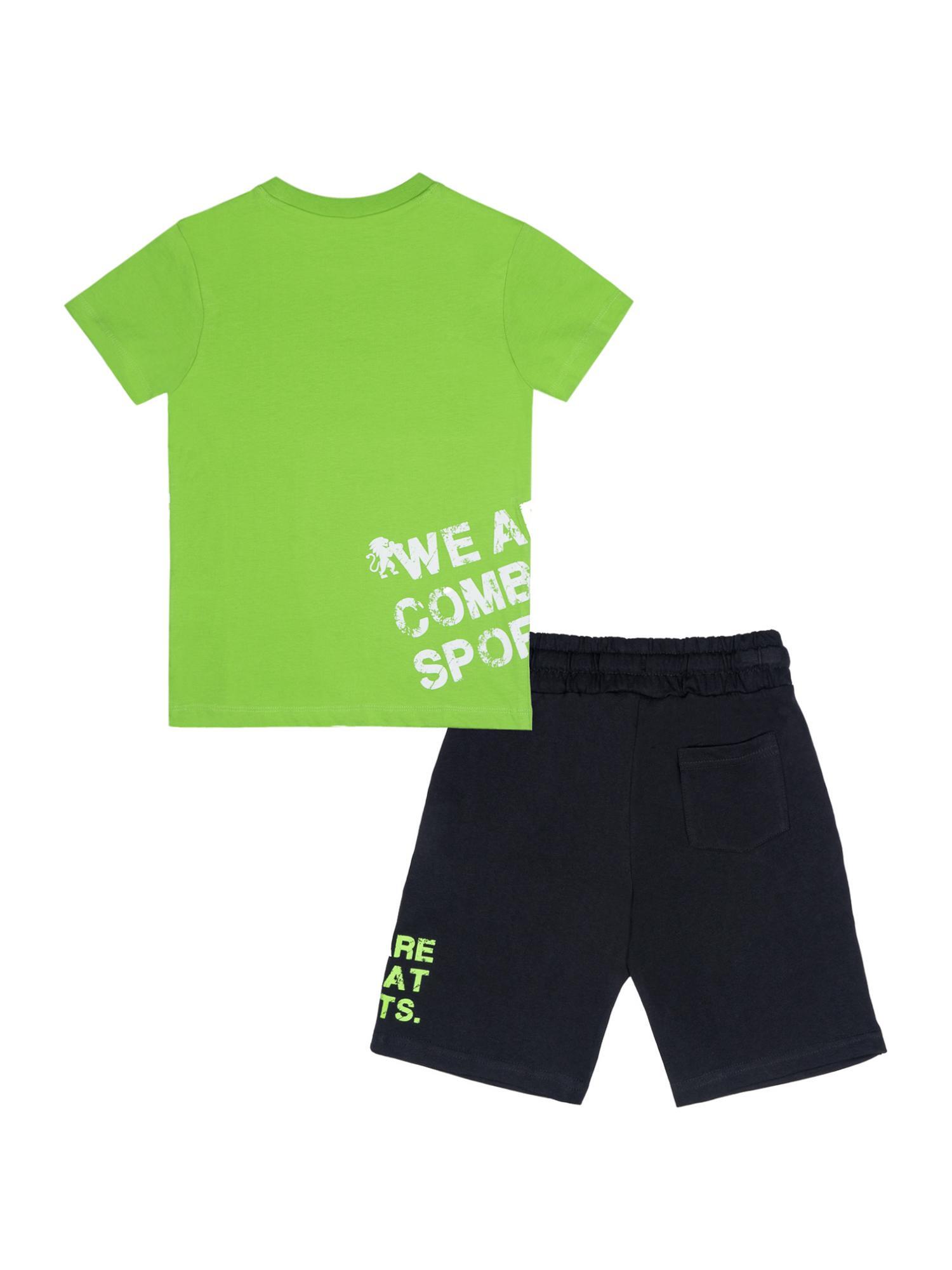 Conjunto infantil con camiseta de algodón Leone Boxing y pantalón corto 6/6