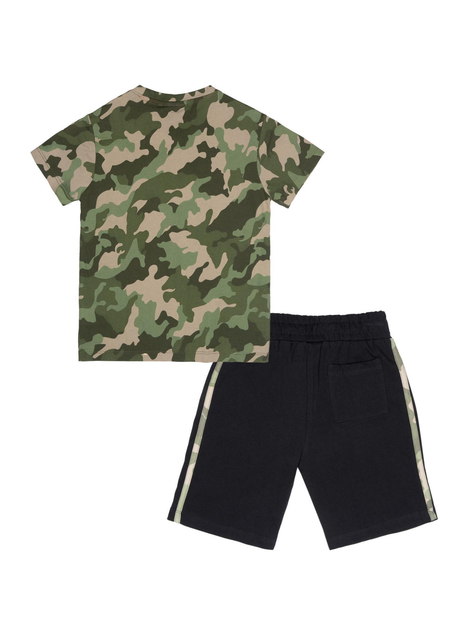 Kinderset bestaande uit een katoenen T-shirt en short van Leone Camouflage 2/2