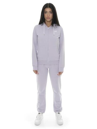 Survêtement femme Leone Basic en coton non polaire avec capuche et zip