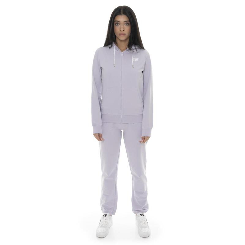 Trening Leone Basic pentru femei, din bumbac, fără fleece, cu fermoar și glugă
