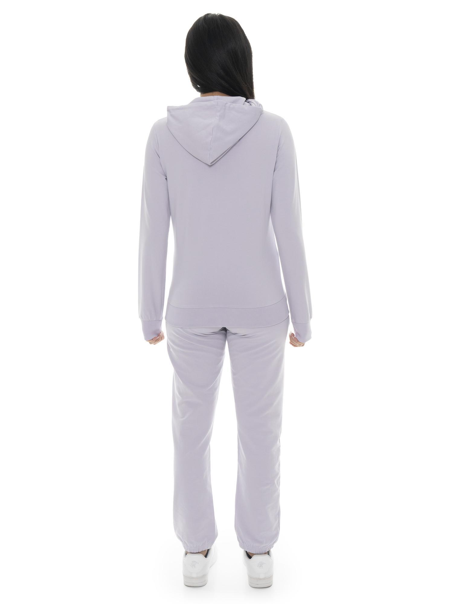 Tuta da donna in cotone non felpato con cappuccio e zip Leone Basic 4/7