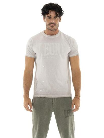 T-shirt a da uomo in cotone lavato Leone Old Wash