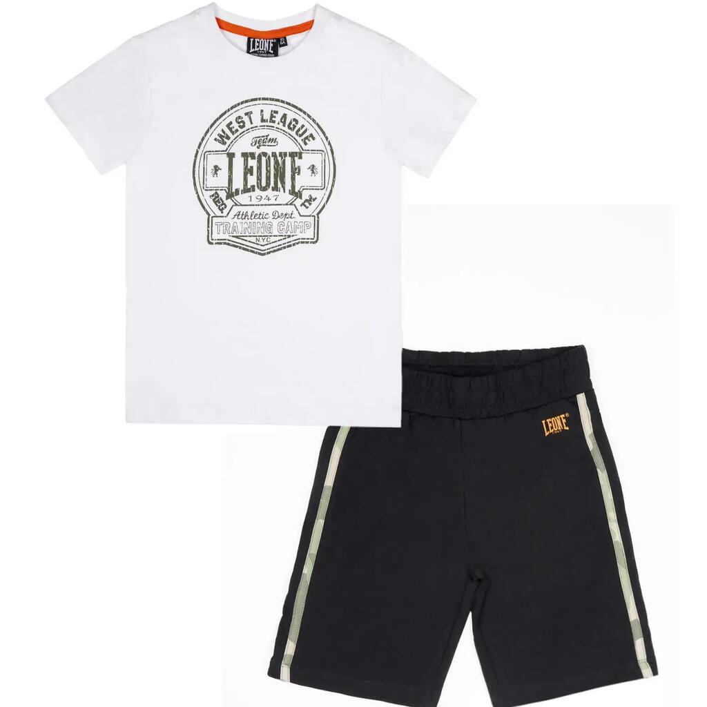 Boys' set with Leone Camouflage cotton t-shirt and shorts