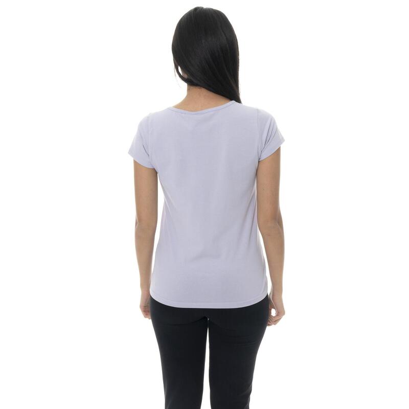 Tricou de damă cu logo Leone Basic în formă de inimă